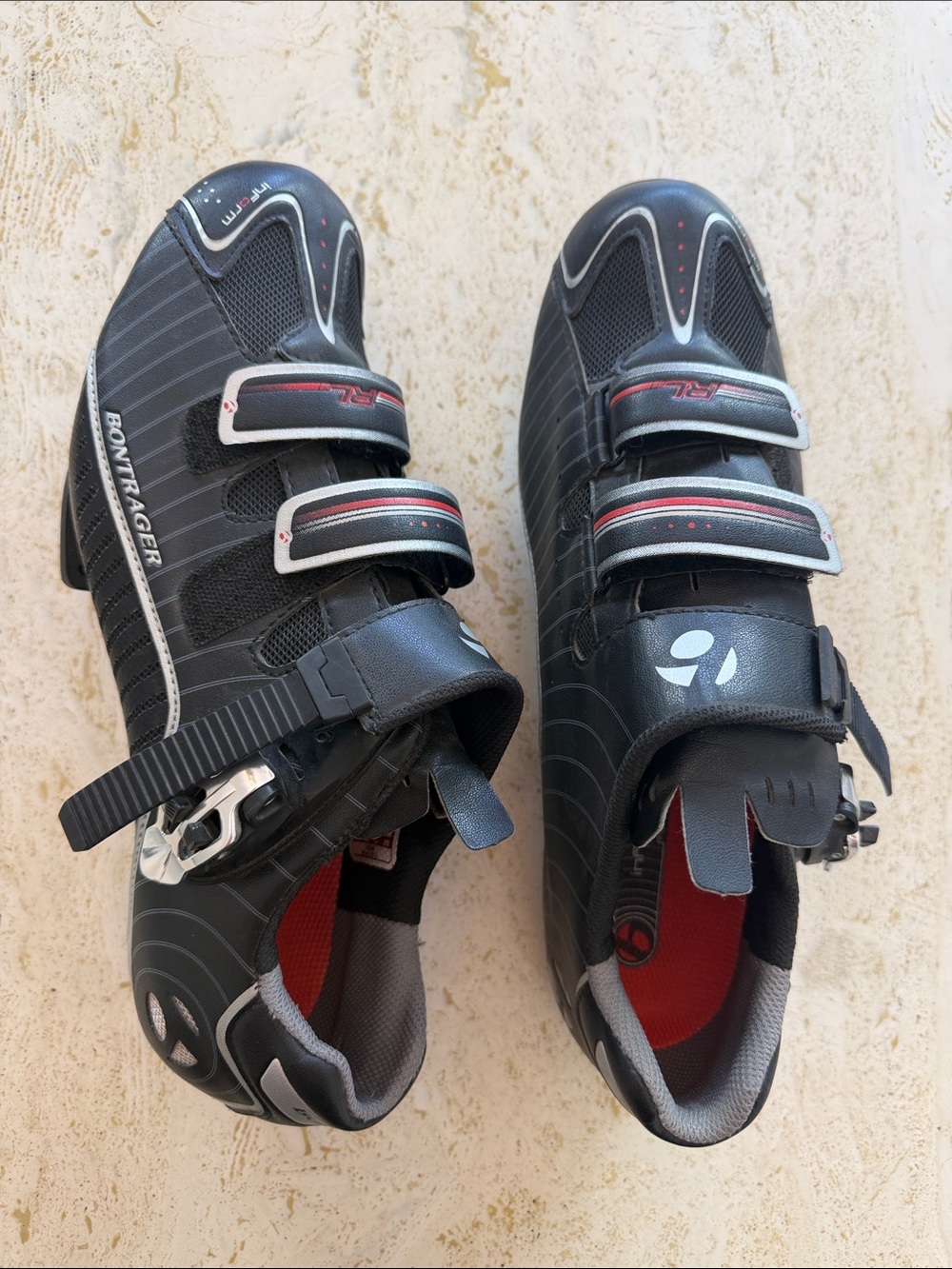 Bontrager RL Inform Cycling Shoes Men’s Size 12 Black Red Insole